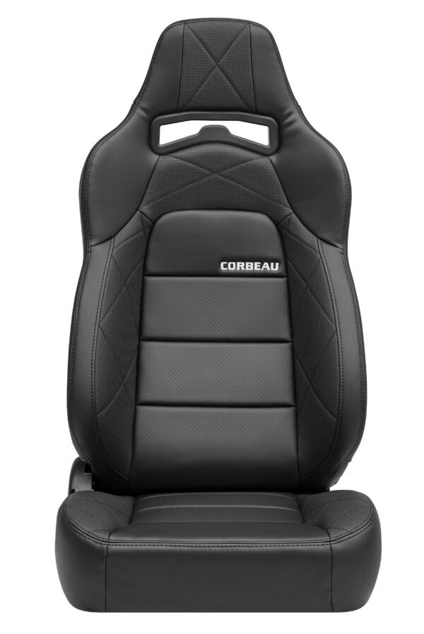 Corbeau Trailcat Reclining Seats with Double Black HD Vinyl