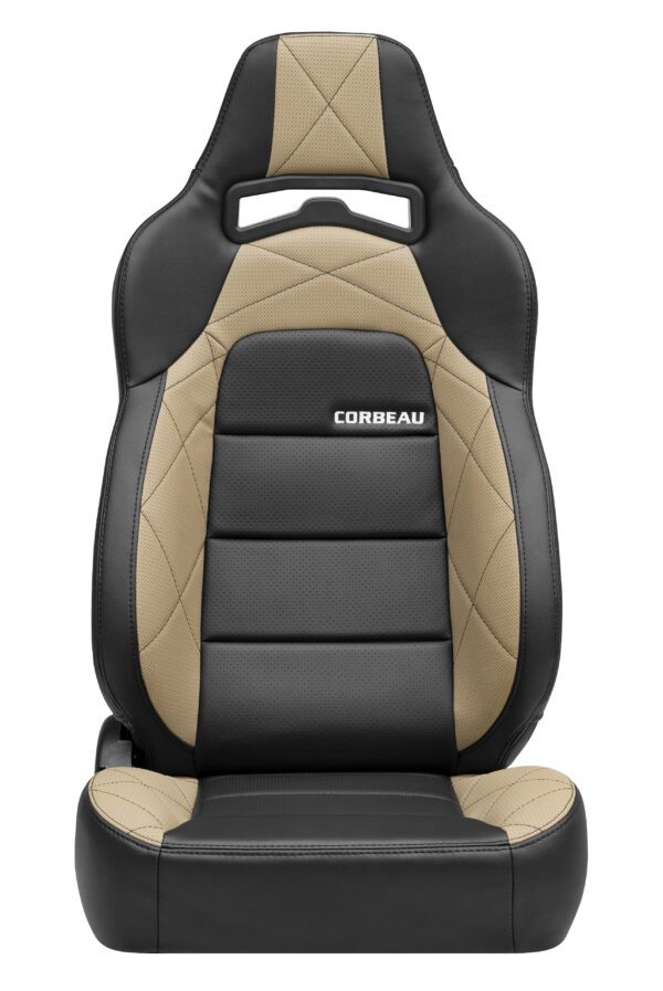 Corbeau Seat Trailcat Reclining Black Vinyl With Beige