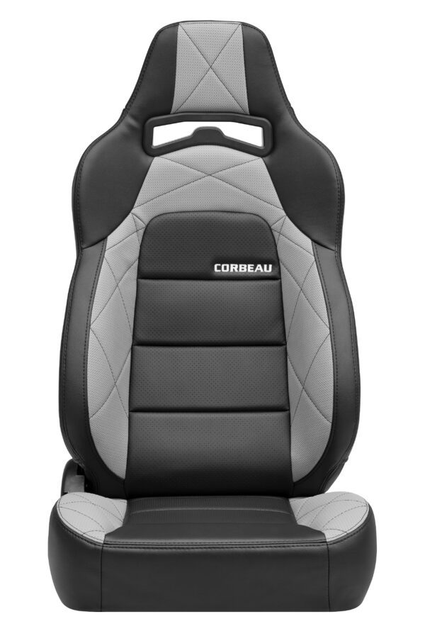 Corbeau Seats Trailcat Vinyl Black Reclining Pair With Gray