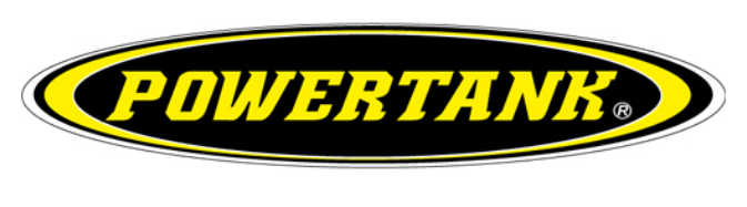 The power tank logo in yellow and black.