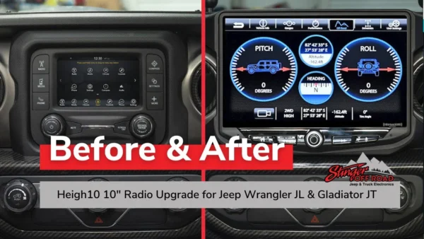 Before and After High10 Radio Upgrade Jeep Wrangler