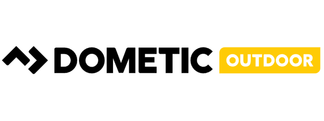 The logo for dometic outdoor.