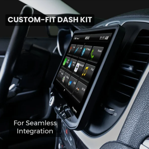 Custom fit HEIGH10 10" Touch Screen Plug-and-Play Radio Kit for seamless integration.