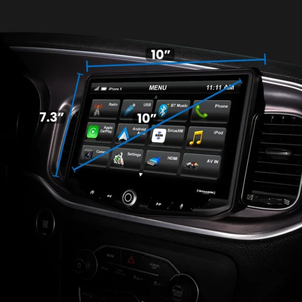 2019 Dodge Challenger (2008-2014) & Dodge Charger (2008-2010) HEIGH10 10" Touch Screen Plug-and-Play Radio Kit gps infotainment system.