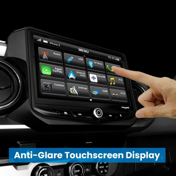 Anti glare Toyota Tacoma (2016-2021) HEIGH10 10" Touch Screen Radio Plug-and-Play Kit display.